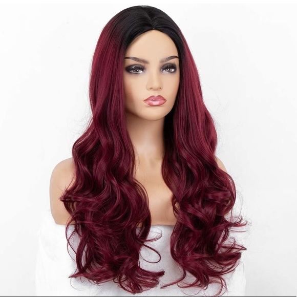 ✨KAYLA 22” OMBRÉ WINE BODY WAVY Wig✨ *NEW* main image 4